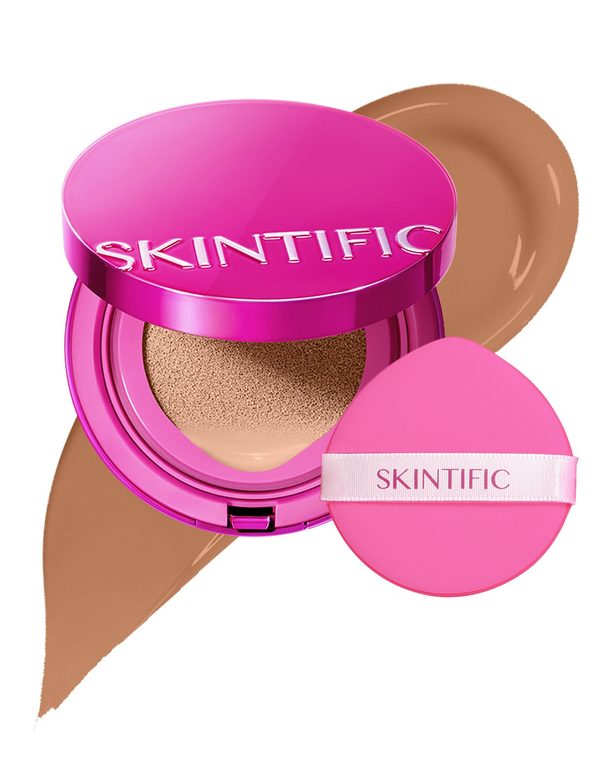 SKINTIFIC Pink Cushion Foundation Natural Glow 02 Ivory