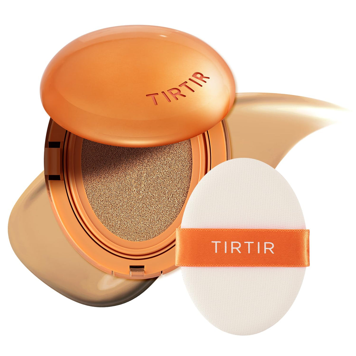 [*Mini Size*] TIRTIR Mask Fit Ai Filter Cushion Foundation | AI-Like Semi-Matte Finish - Up to 72-Hour Medium to Full Coverage Korean BB Cushion Make up Beauty, #21N Ivory, 0.15 Fl Oz