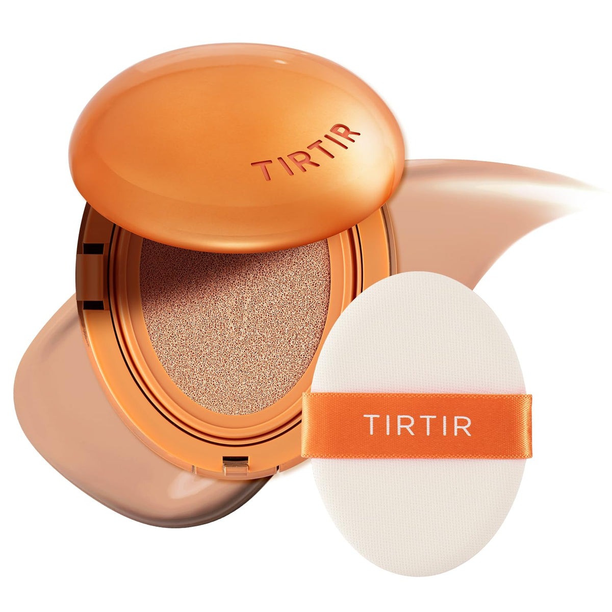 [*Mini Size*] TIRTIR Mask Fit Ai Filter Cushion Foundation | AI-Like Semi-Matte Finish - Up to 72-Hour Medium to Full Coverage Korean BB Cushion Make up Beauty, #21N Ivory, 0.15 Fl Oz