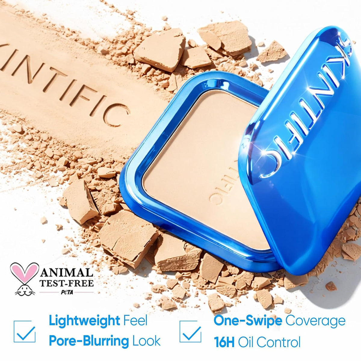SKINTIFIC Ultra Cover Powder Foundation For Oily Skin 03 Petal