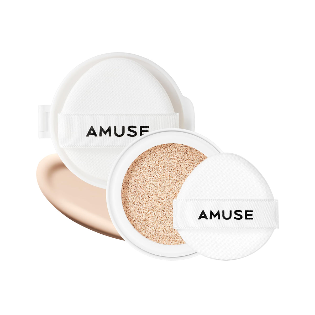 AMUSE SEOUL Ceramic Skin Perfector Cushion Foundation Refill (1.5 NATURAL REFILL) - Flawless Coverage, Semi Matte Glow, Long Lasting, Lightweight Satin Finish, Vegan, Korean Beauty Makeup (15g)