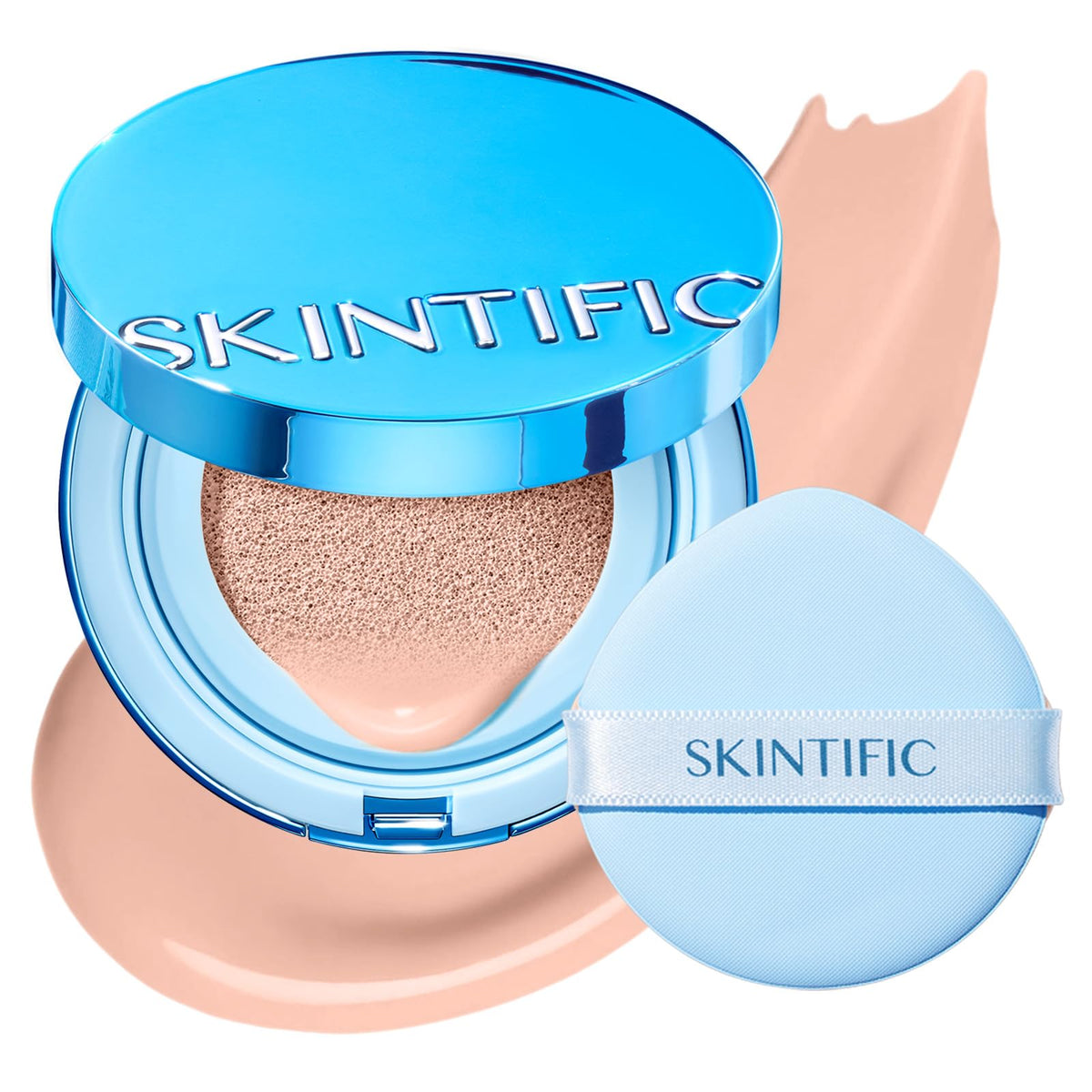 SKINTIFIC Velvet Matte Cushion Foundation Blue #02 Ivory