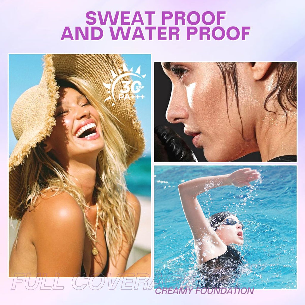 Full Coverage Creamy Foundation Waterproof with SPF 30