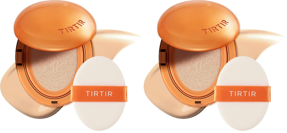 [*Mini Size*] TIRTIR Mask Fit Ai Filter Cushion Foundation | AI-Like Semi-Matte Finish - Up to 72-Hour Medium to Full Coverage Korean BB Cushion Make up Beauty, #21N Ivory, 0.15 Fl Oz