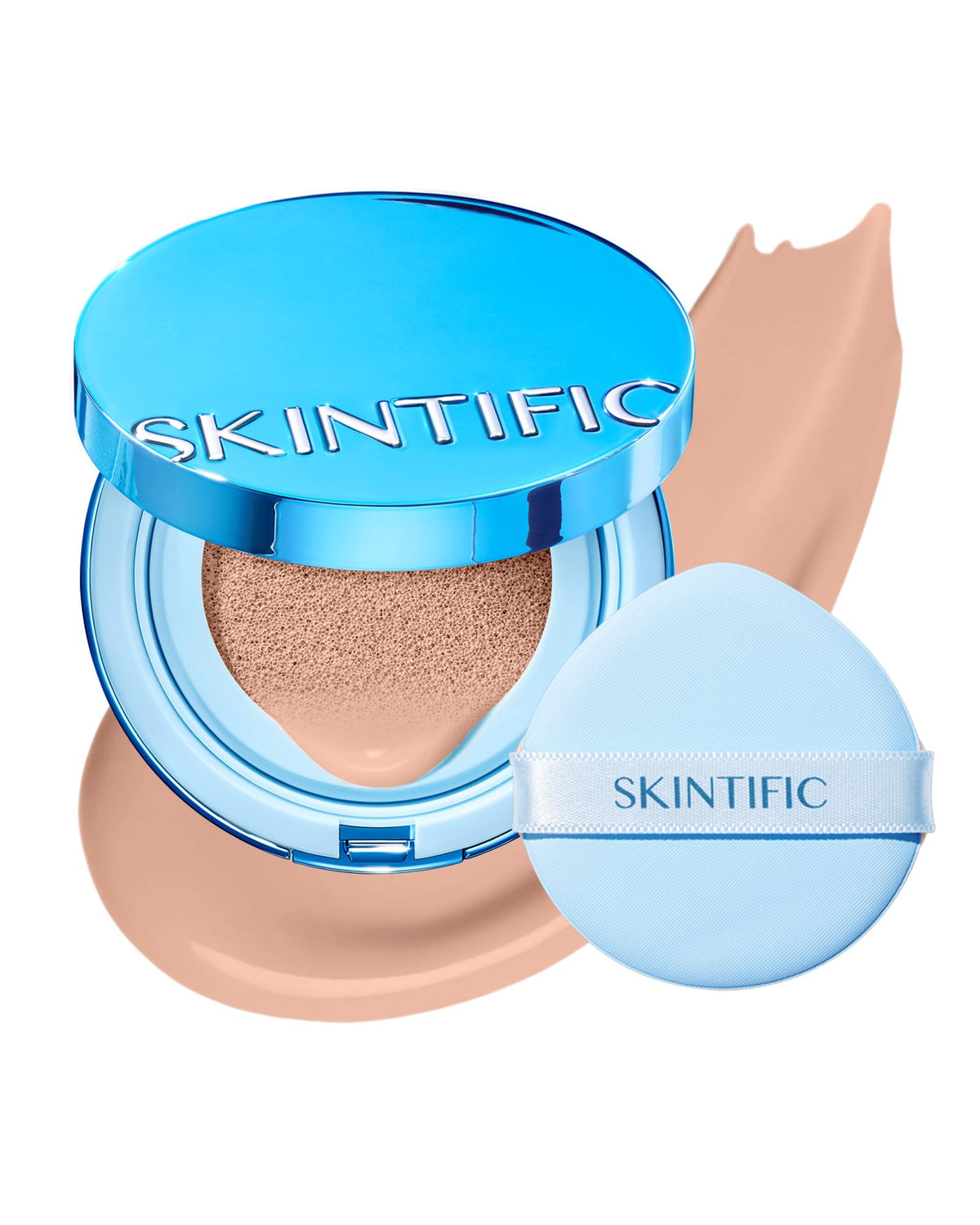 SKINTIFIC Velvet Matte Cushion Foundation Blue #02 Ivory