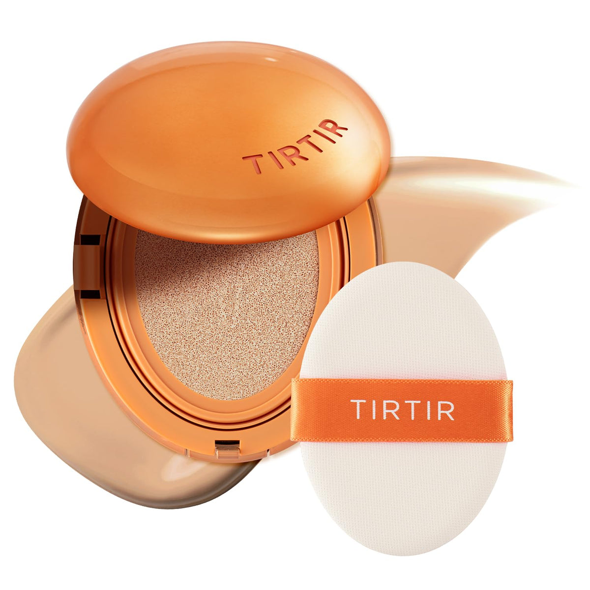 [*Mini Size*] TIRTIR Mask Fit Ai Filter Cushion Foundation | AI-Like Semi-Matte Finish - Up to 72-Hour Medium to Full Coverage Korean BB Cushion Make up Beauty, #21N Ivory, 0.15 Fl Oz