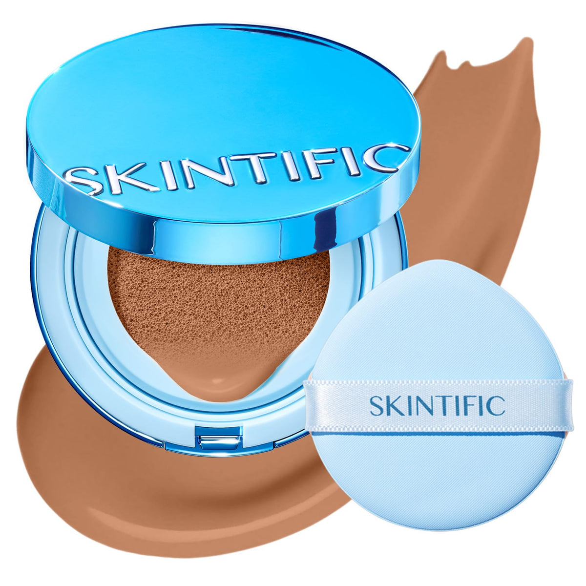 SKINTIFIC Velvet Matte Cushion Foundation Blue #02 Ivory