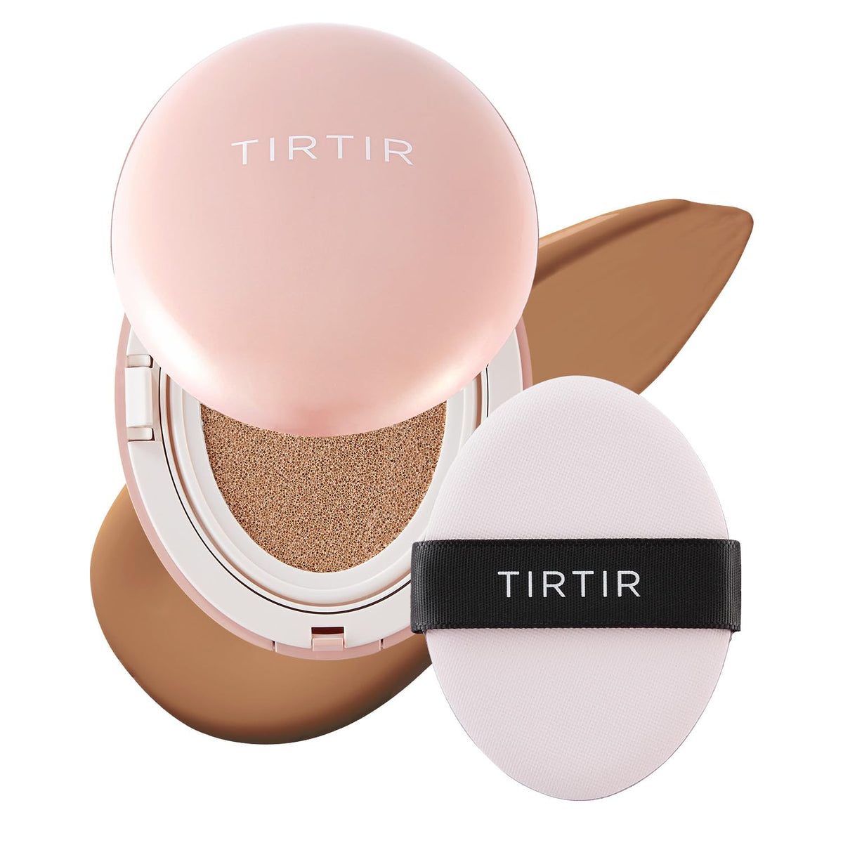 [*Mini Size*] TIRTIR All Cover Pink Cushion | Korean Cushion Foundation, (#21N Ivory, 0.15 Fl Oz)