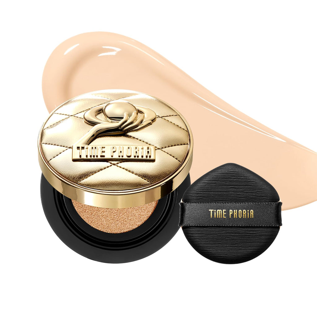 Timeless Utopia Glow Cushion Foundation 02 Birch - Radiant Glow Finish, Medium to High Coverage, Hydrating Peptide Complex, Lightweight Air Cushion, Long-Lasting Smooth Blurring Base Makeup