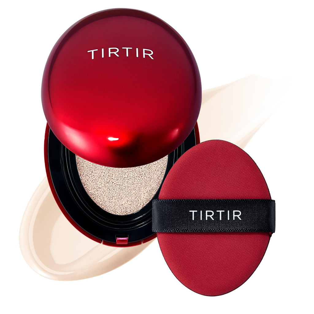 [*Mini Size*] TIRTIR Mask Fit Red Cushion Foundation | Full coverage, Weightless, Skin fit, Satin Glow Finish, Korean Makeup BB Foundation, beauty, Tattoo cover up, Buildable (#23N Sand / 0.15 Fl Oz)