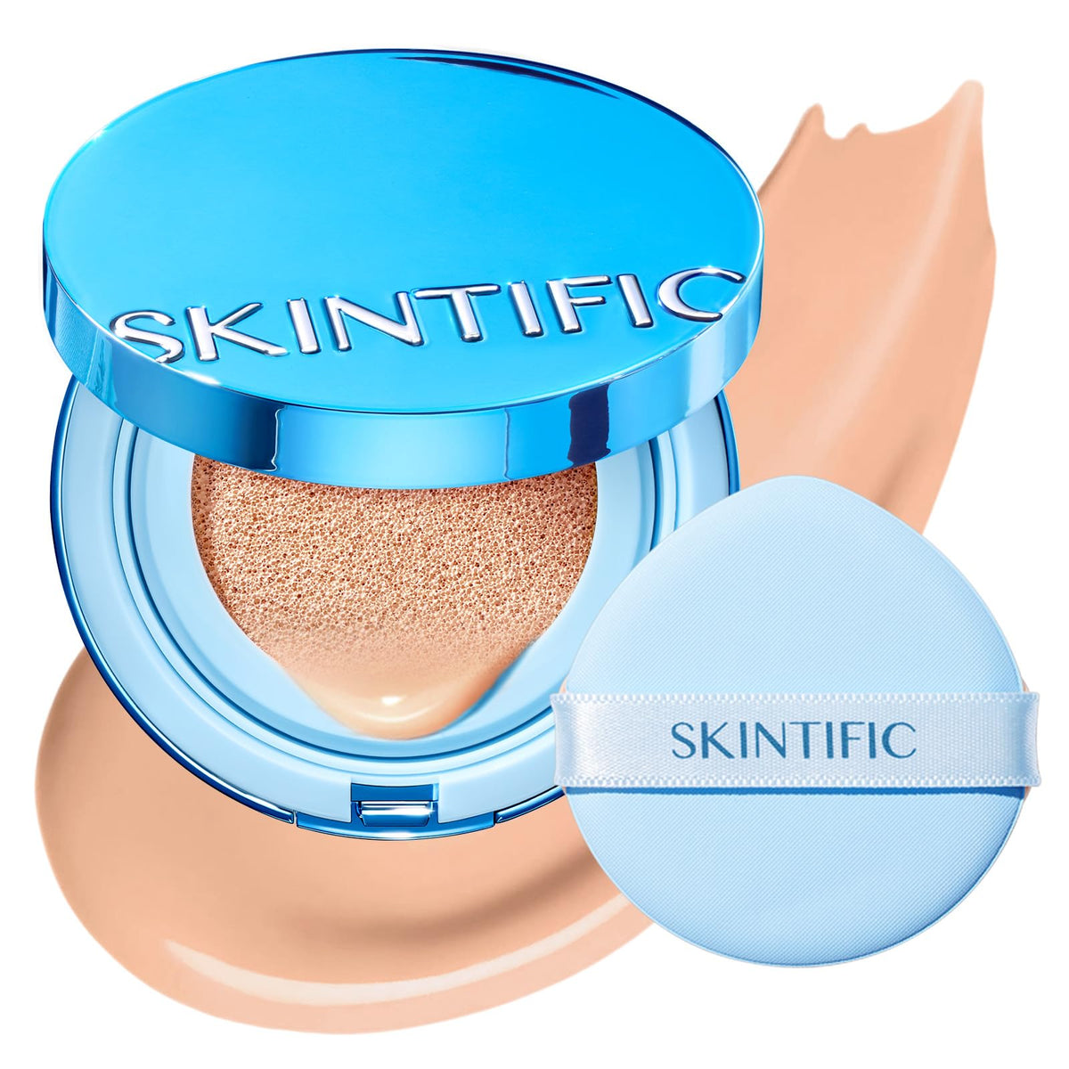 SKINTIFIC Velvet Matte Cushion Foundation Blue #02 Ivory