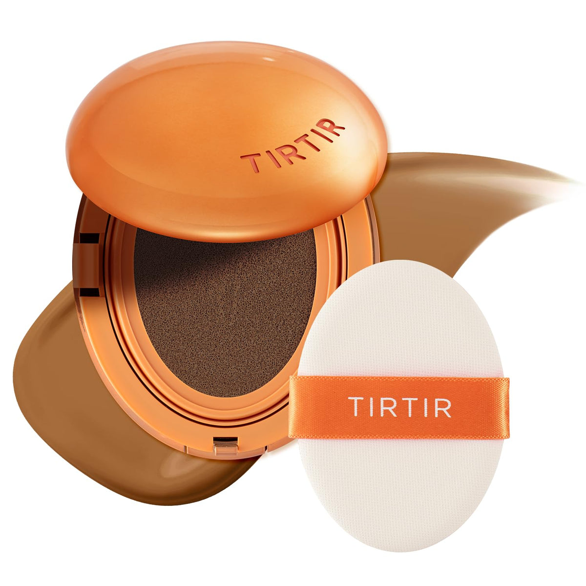 [*Mini Size*] TIRTIR Mask Fit Ai Filter Cushion Foundation | AI-Like Semi-Matte Finish - Up to 72-Hour Medium to Full Coverage Korean BB Cushion Make up Beauty, #21N Ivory, 0.15 Fl Oz