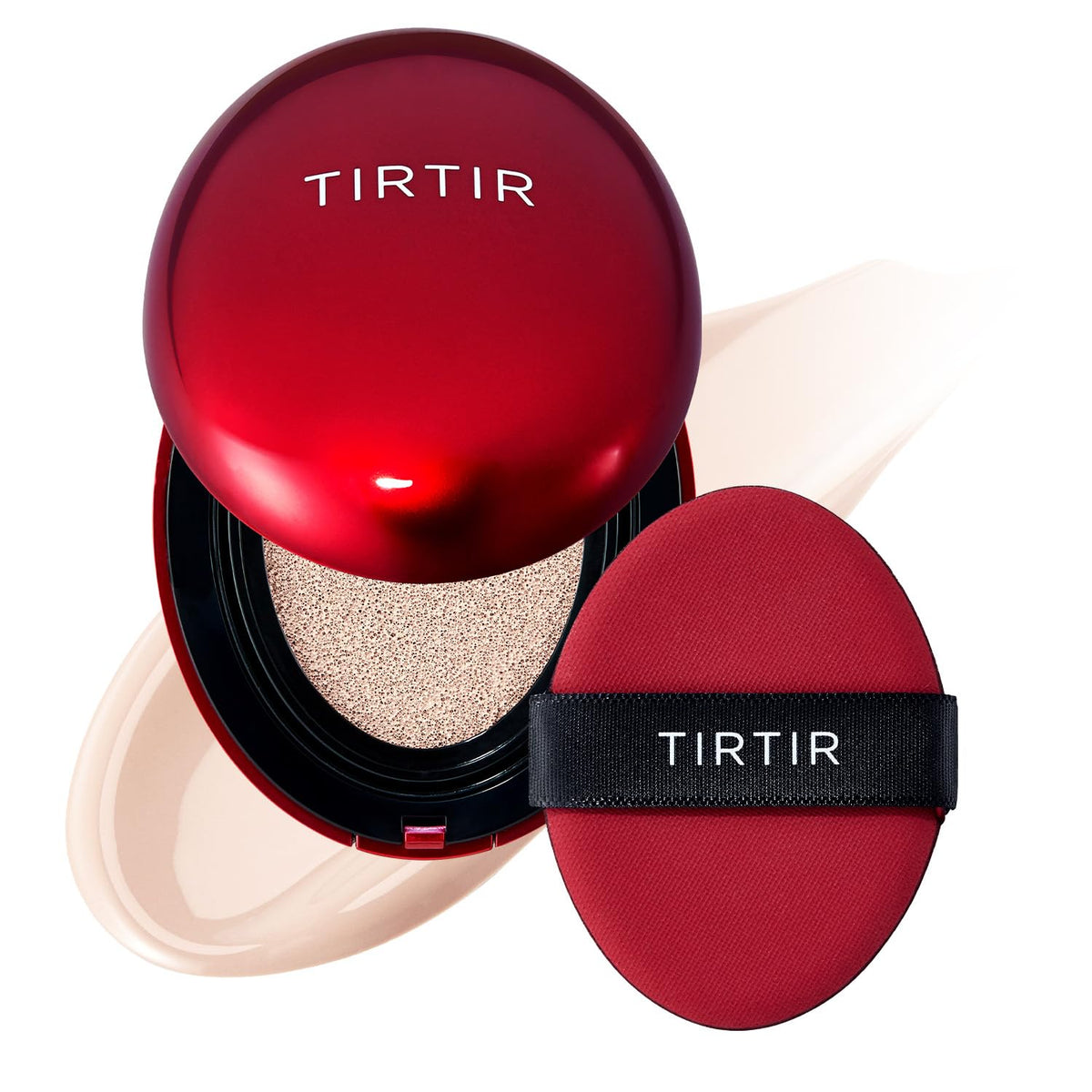 [*Mini Size*] TIRTIR Mask Fit Red Cushion Foundation | Full coverage, Weightless, Skin fit, Satin Glow Finish, Korean Makeup BB Foundation, beauty, Tattoo cover up, Buildable (#23N Sand / 0.15 Fl Oz)