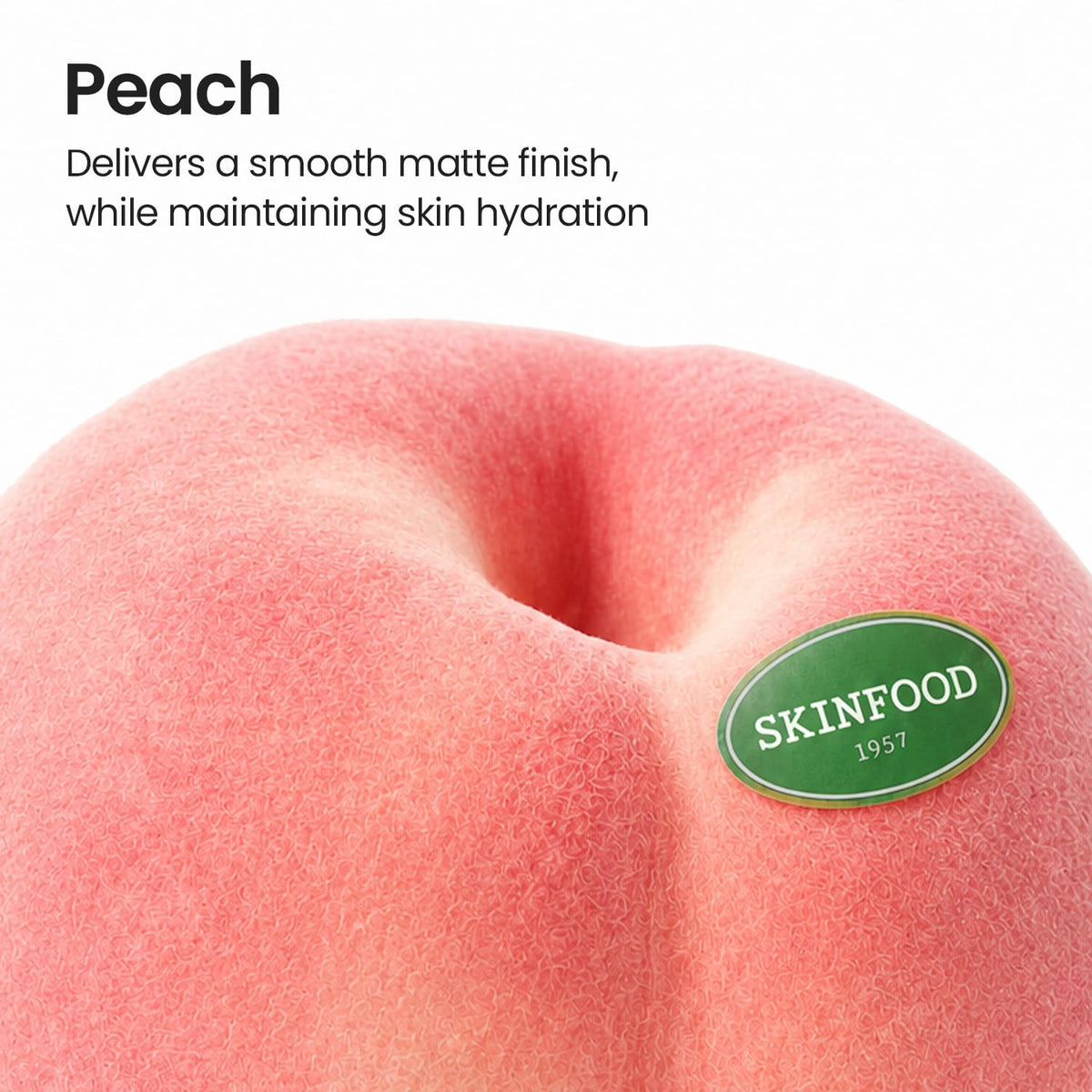 SKINFOOD Peach Cotton Multi Finish Powder 5g - Korean Peach Extract & Calamin Sebum Control Face Powder - Silky Setting Powder - Setting Powder for Oily Skin - Sweet Peach Scent for Soft Skin