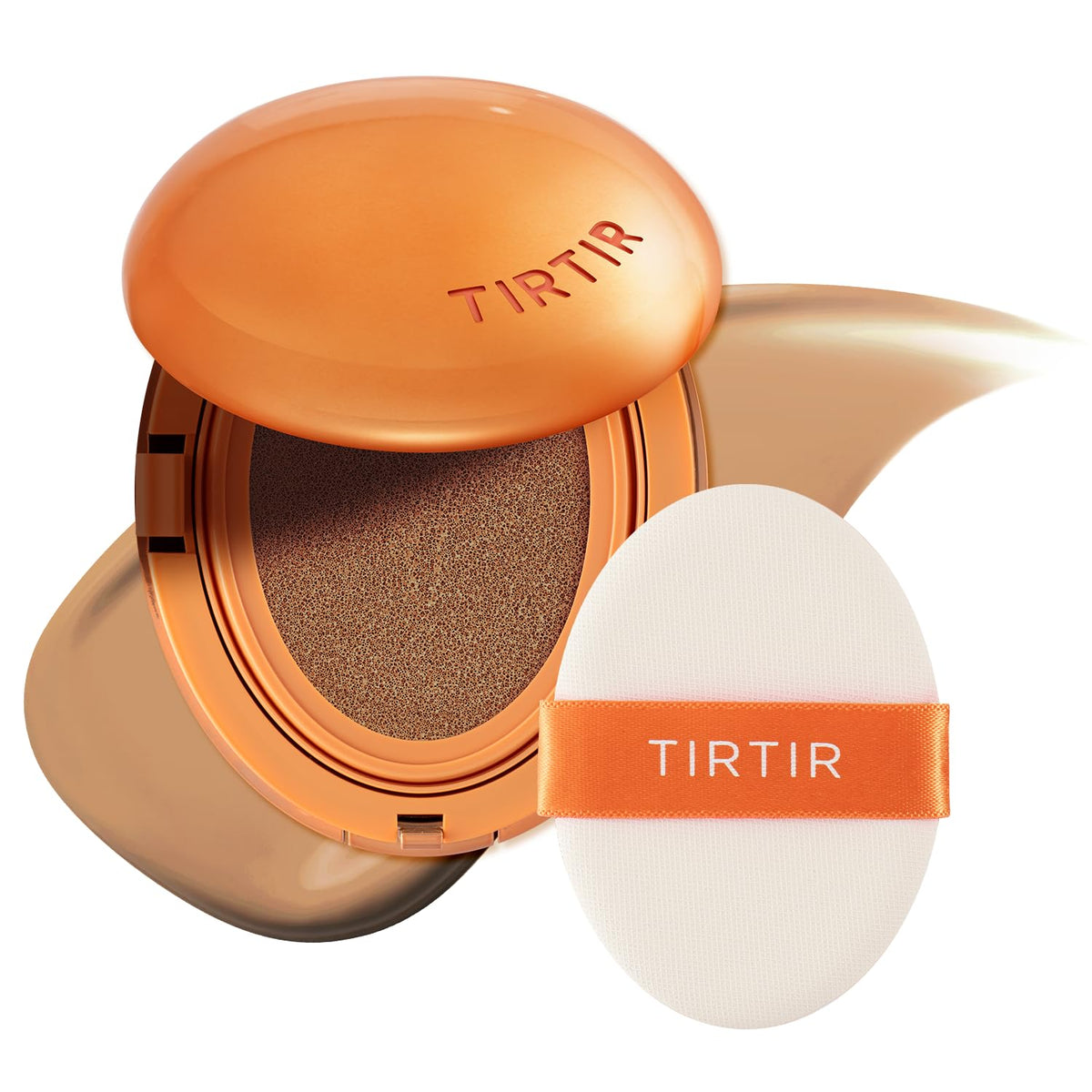 [*Mini Size*] TIRTIR Mask Fit Ai Filter Cushion Foundation | AI-Like Semi-Matte Finish - Up to 72-Hour Medium to Full Coverage Korean BB Cushion Make up Beauty, #21N Ivory, 0.15 Fl Oz