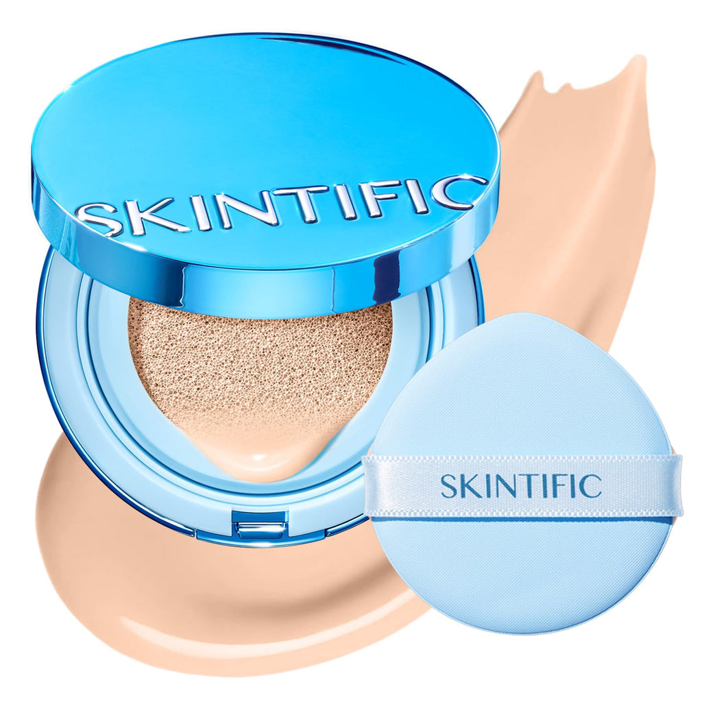 SKINTIFIC Velvet Matte Cushion Foundation Blue #02 Ivory