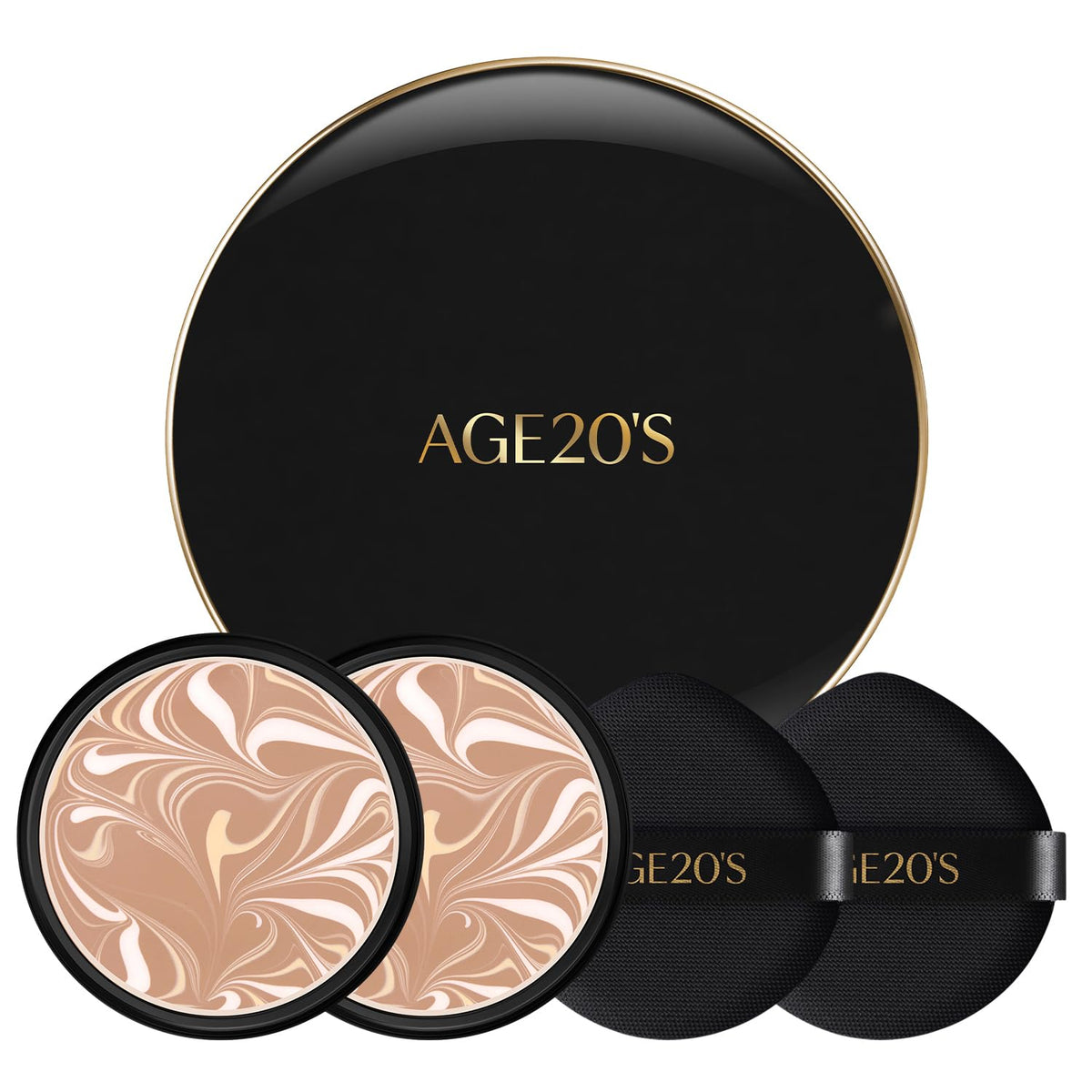 AGE20'S Signature Essence Pact SPF 50+ | Pack of 1 | 29 Caramel | Cream Foundation, Dewy Finish, Natural Coverage | Korean Cushion Foundation