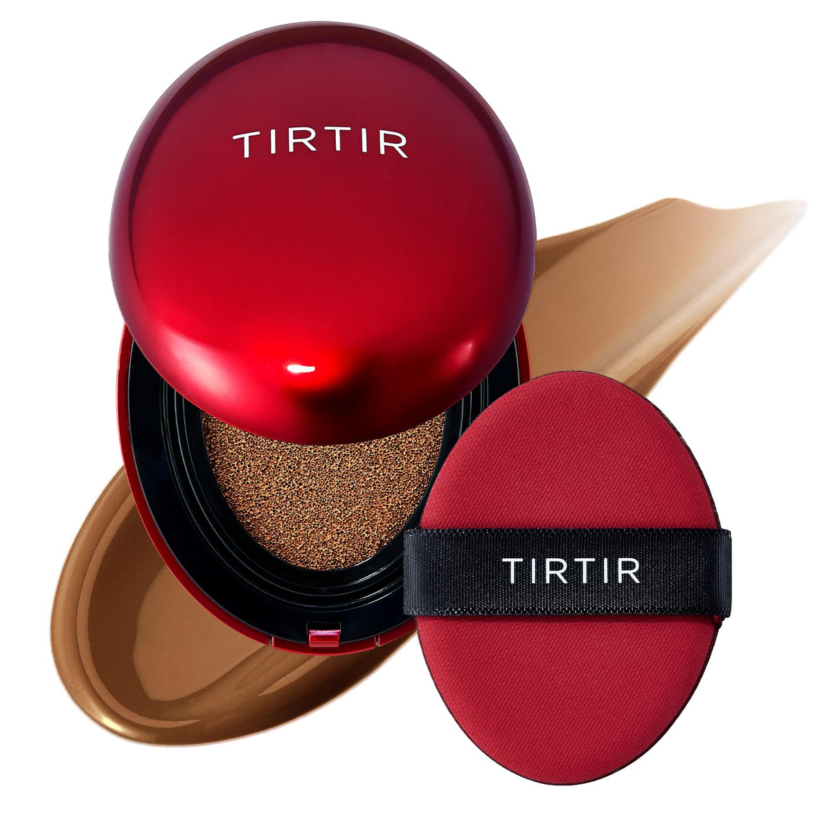 [*Mini Size*] TIRTIR Mask Fit Red Cushion Foundation | Full coverage, Weightless, Skin fit, Satin Glow Finish, Korean Makeup BB Foundation, beauty, Tattoo cover up, Buildable (#23N Sand / 0.15 Fl Oz)
