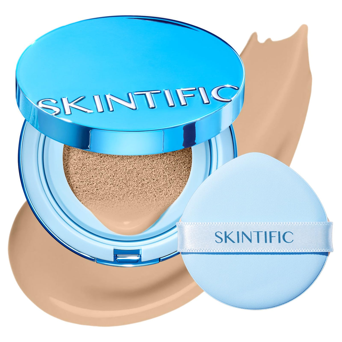 SKINTIFIC Velvet Matte Cushion Foundation Blue #02 Ivory