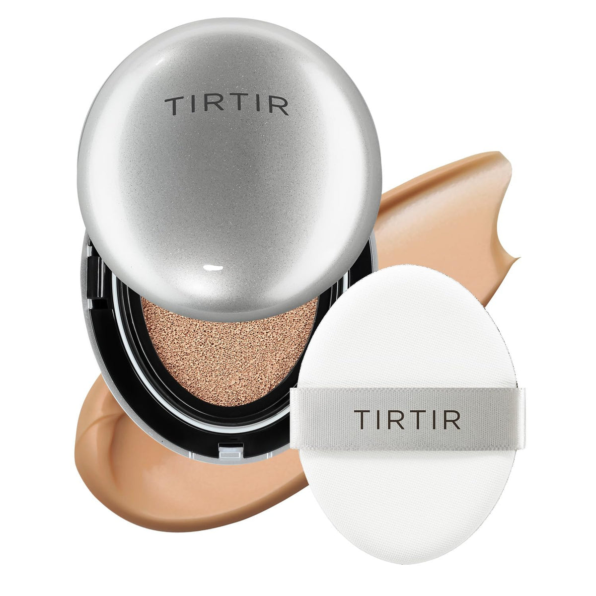 [*Mini Size*] TIRTIR Aura Glow Silver Cushion | Korean Cushion Foundation, (#23N Sand, 0.15 Fl Oz)