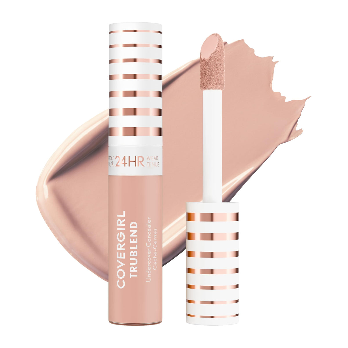 COVERGIRL TruBlend Undercover Concealer, Buildable, Full Coverage, 24-Hour Wear, Matte Finish - L400 Classic Ivory (Packaging May Vary)