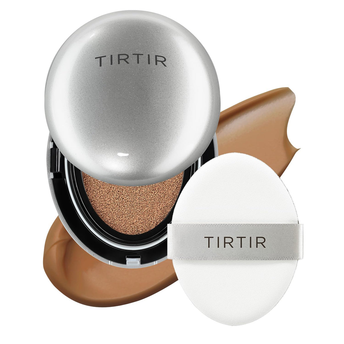 [*Mini Size*] TIRTIR Aura Glow Silver Cushion | Korean Cushion Foundation, (#23N Sand, 0.15 Fl Oz)