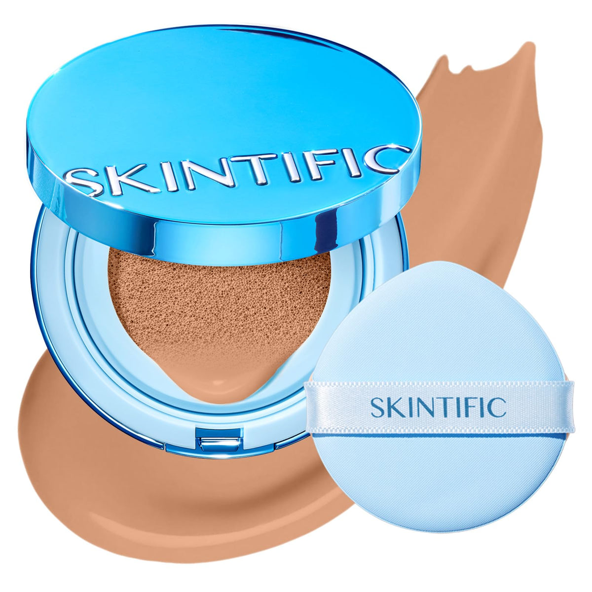 SKINTIFIC Velvet Matte Cushion Foundation Blue #02 Ivory