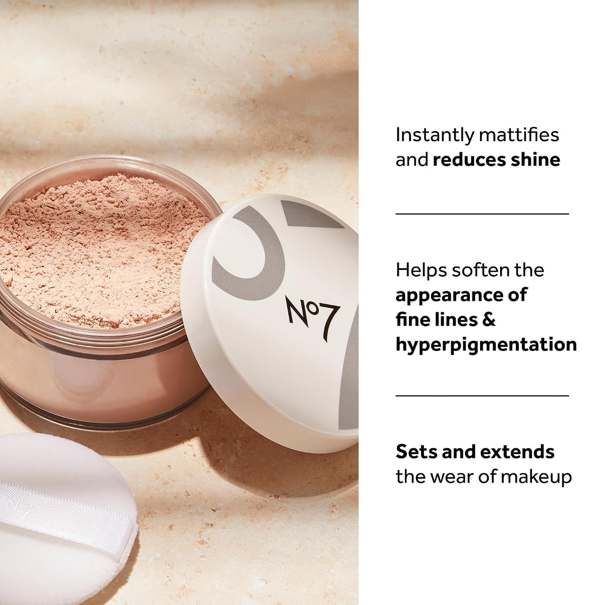 No7 Flawless Finish Loose Setting Powder, Fair, 0.71 oz