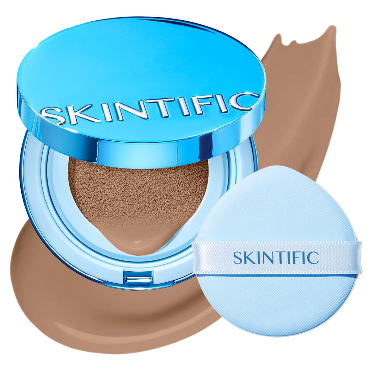 SKINTIFIC Velvet Matte Cushion Foundation Blue #02 Ivory