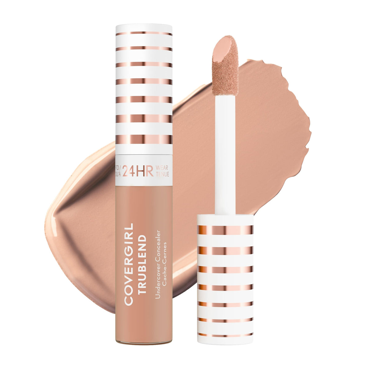 COVERGIRL TruBlend Undercover Concealer, Buildable, Full Coverage, 24-Hour Wear, Matte Finish - L400 Classic Ivory (Packaging May Vary)