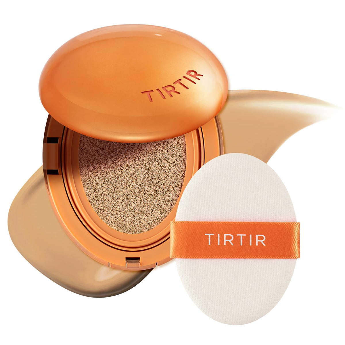 [*Mini Size*] TIRTIR Mask Fit Ai Filter Cushion Foundation | AI-Like Semi-Matte Finish - Up to 72-Hour Medium to Full Coverage Korean BB Cushion Make up Beauty, #21N Ivory, 0.15 Fl Oz