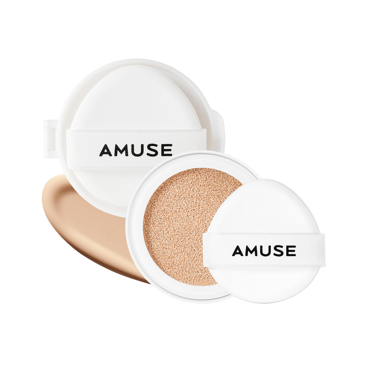 AMUSE SEOUL Ceramic Skin Perfector Cushion Foundation Refill (1.5 NATURAL REFILL) - Flawless Coverage, Semi Matte Glow, Long Lasting, Lightweight Satin Finish, Vegan, Korean Beauty Makeup (15g)
