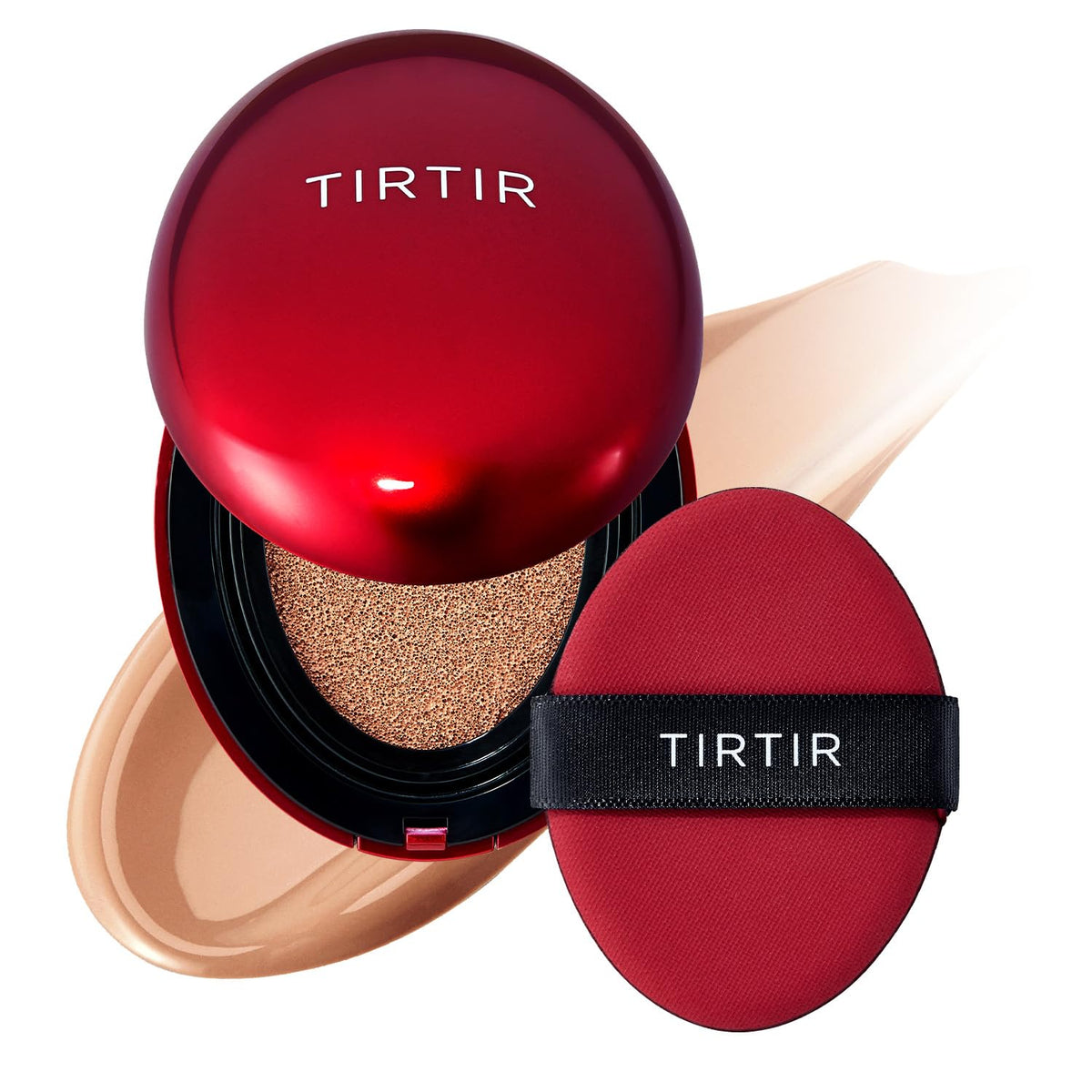 TIRTIR Mask Fit Red Cushion Foundation | Full coverage, Weightless, Skin fit, Satin Glow Finish, Korean Makeup BB Foundation, beauty, Tattoo cover up, Buildable (#23N Sand, 0.63 Fl Oz)