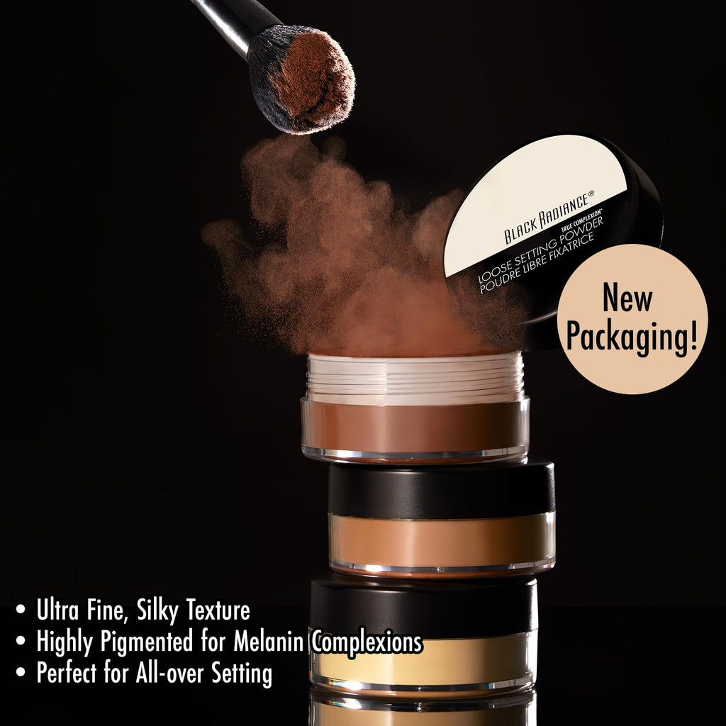 Black Radiance True Complexion Loose Setting Powder, Cocoa Kisses, 0.64 Ounce (Packaging May Vary)