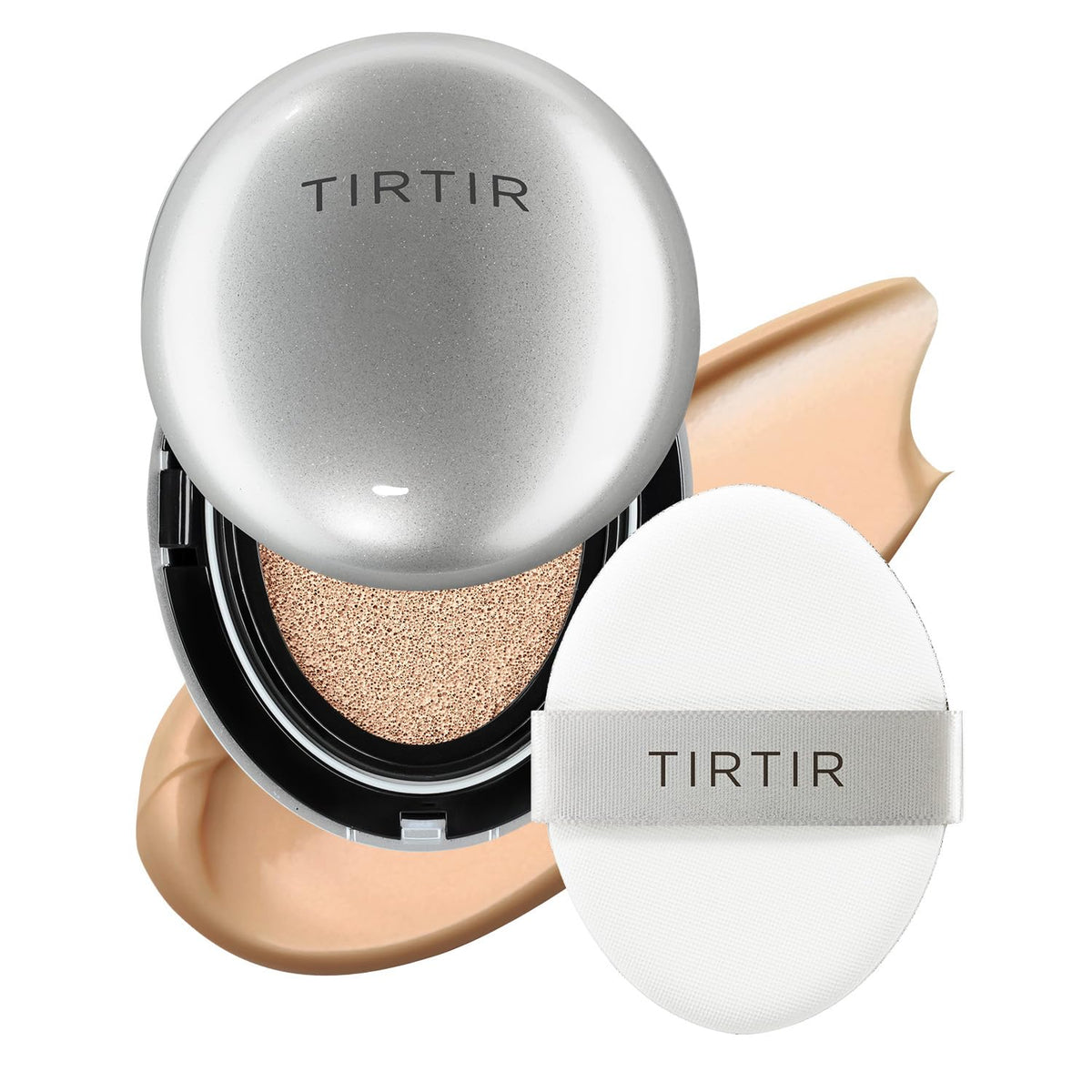 [*Mini Size*] TIRTIR Aura Glow Silver Cushion | Korean Cushion Foundation, (#23N Sand, 0.15 Fl Oz)