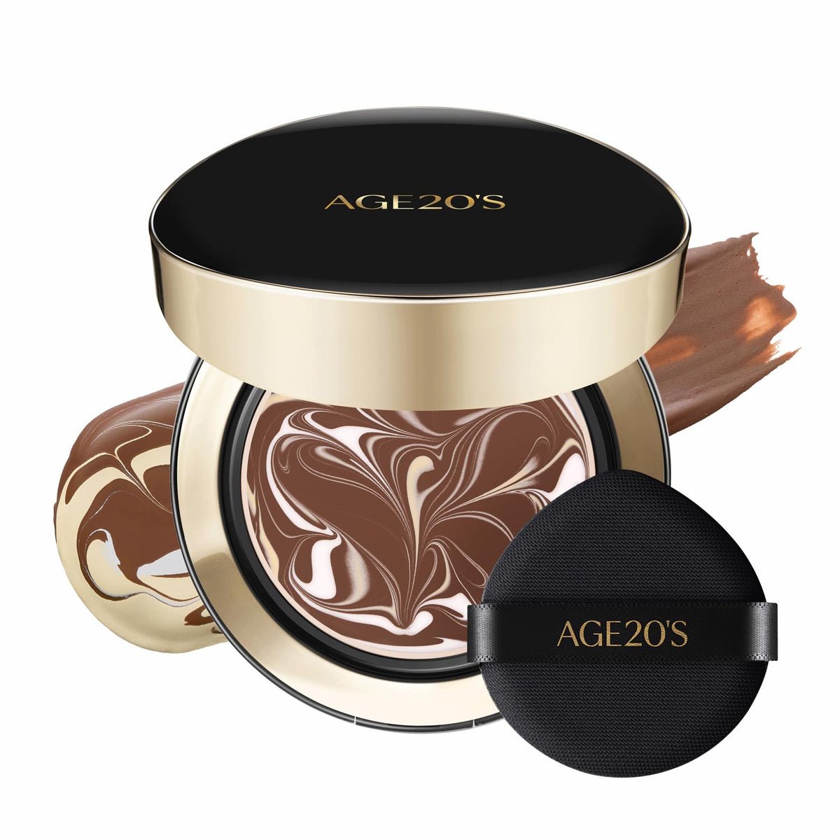[MINI SIZE] AGE20'S Signature Essence Pact | 17N | Vegan Korean Cushion Foundation | Pack of 1 | Cream Foundation, Dewy & Glow Finish, Natural Coverage, SPF 50+ | 0.14 oz
