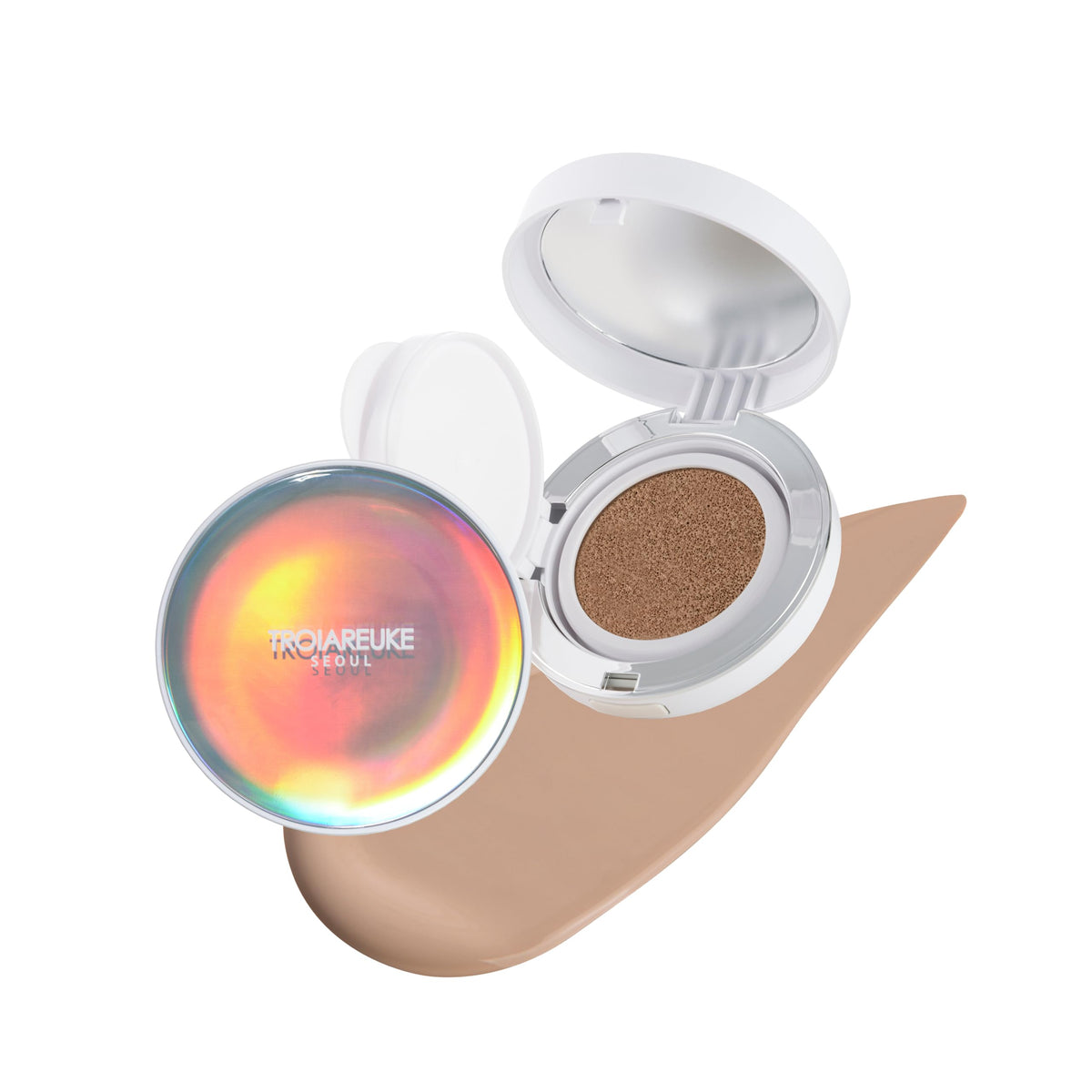 TROIAREUKE Seoul Bridal Cushion Foundation(22,Yellow Beige), Korean Cushion
