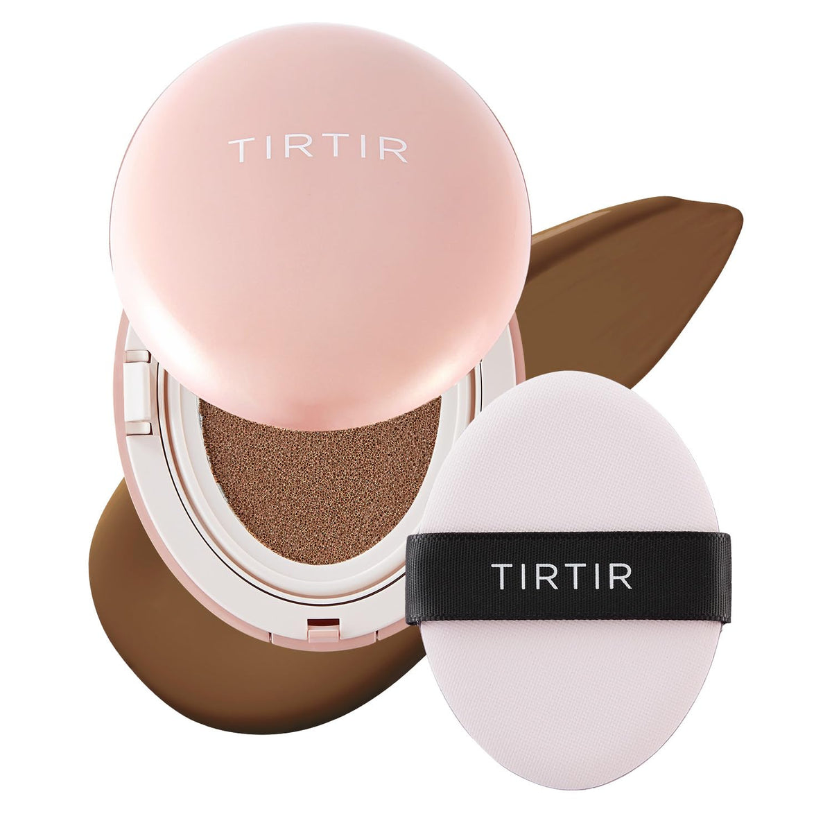 [*Mini Size*] TIRTIR All Cover Pink Cushion | Korean Cushion Foundation, (#21N Ivory, 0.15 Fl Oz)