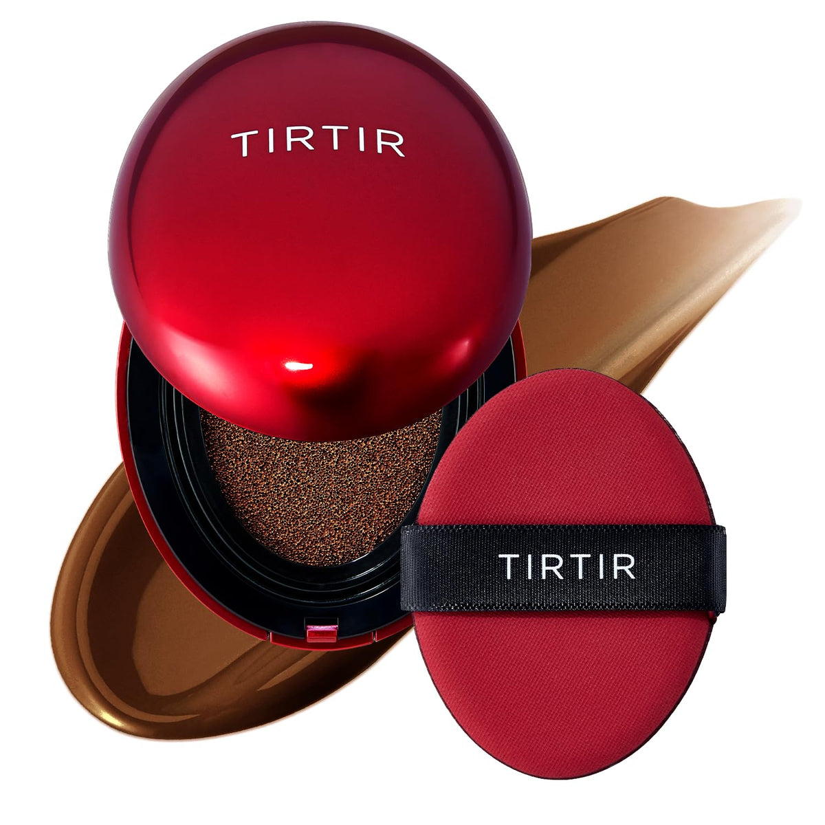 [*Mini Size*] TIRTIR Mask Fit Red Cushion Foundation | Full coverage, Weightless, Skin fit, Satin Glow Finish, Korean Makeup BB Foundation, beauty, Tattoo cover up, Buildable (#23N Sand / 0.15 Fl Oz)