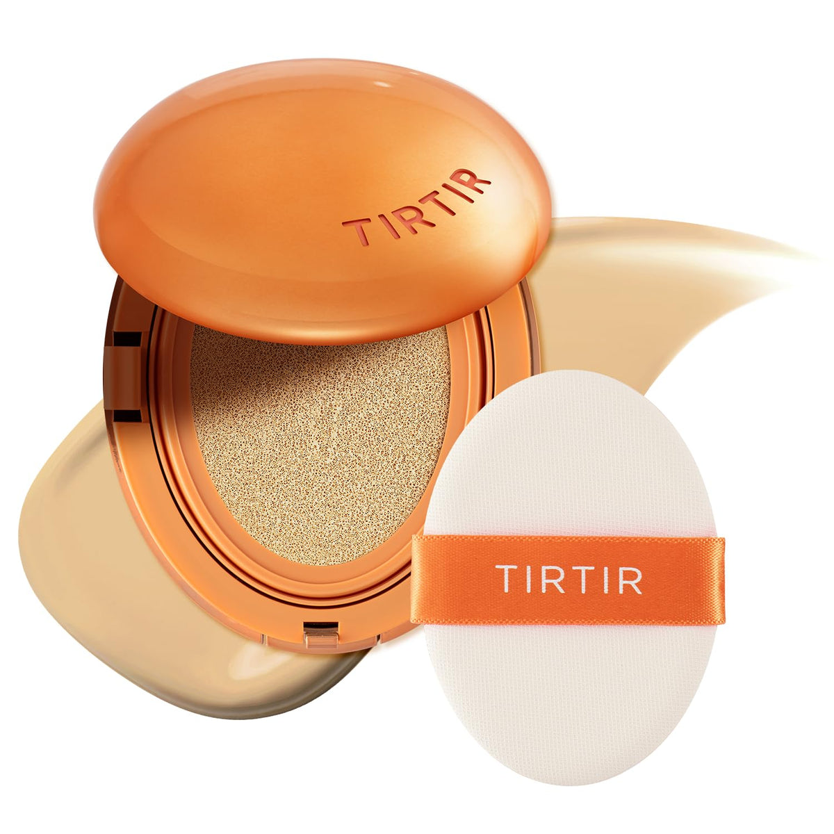 [*Mini Size*] TIRTIR Mask Fit Ai Filter Cushion Foundation | AI-Like Semi-Matte Finish - Up to 72-Hour Medium to Full Coverage Korean BB Cushion Make up Beauty, #21N Ivory, 0.15 Fl Oz