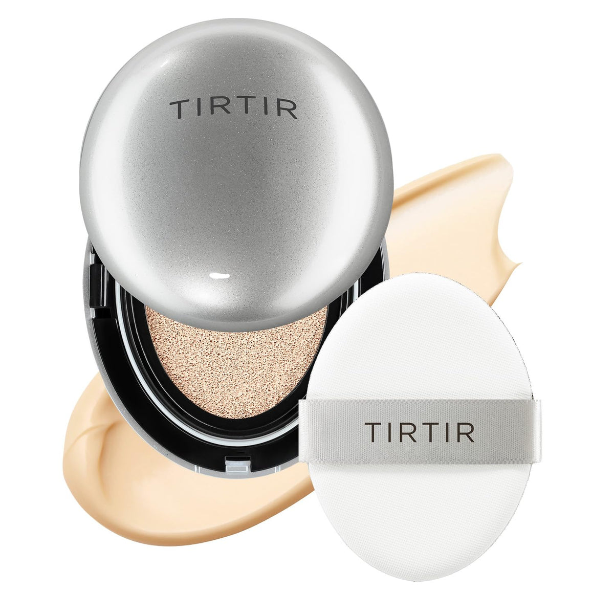 [*Mini Size*] TIRTIR Aura Glow Silver Cushion | Korean Cushion Foundation, (#23N Sand, 0.15 Fl Oz)