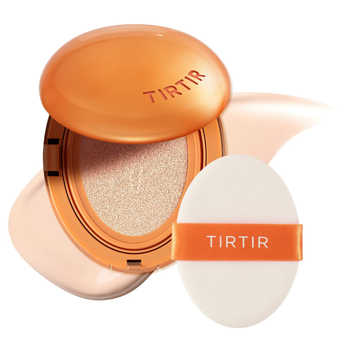 [*Mini Size*] TIRTIR Mask Fit Ai Filter Cushion Foundation | AI-Like Semi-Matte Finish - Up to 72-Hour Medium to Full Coverage Korean BB Cushion Make up Beauty, #21N Ivory, 0.15 Fl Oz