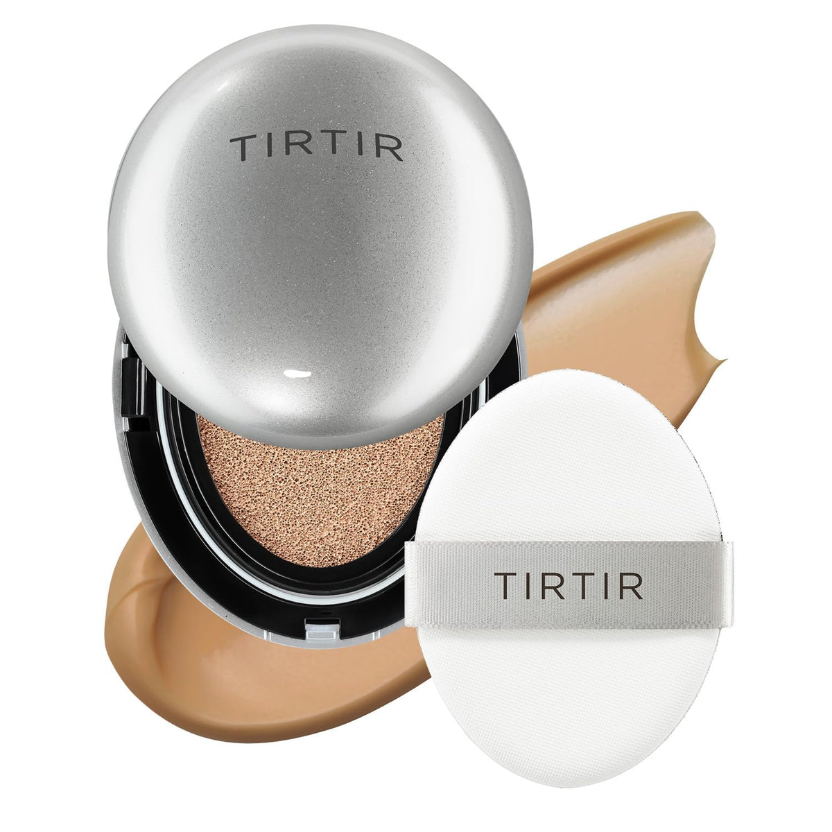 [*Mini Size*] TIRTIR Aura Glow Silver Cushion | Korean Cushion Foundation, (#23N Sand, 0.15 Fl Oz)
