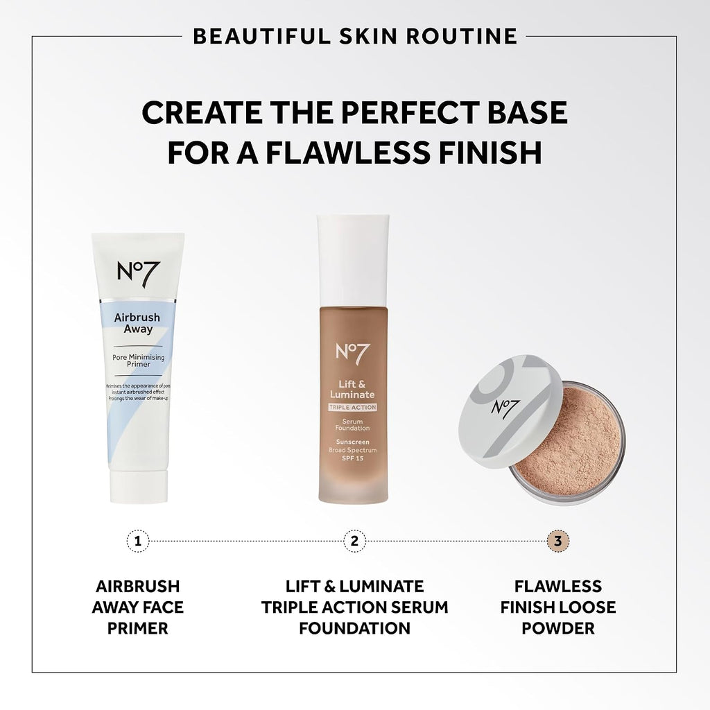 No7 Flawless Finish Loose Setting Powder, Fair, 0.71 oz