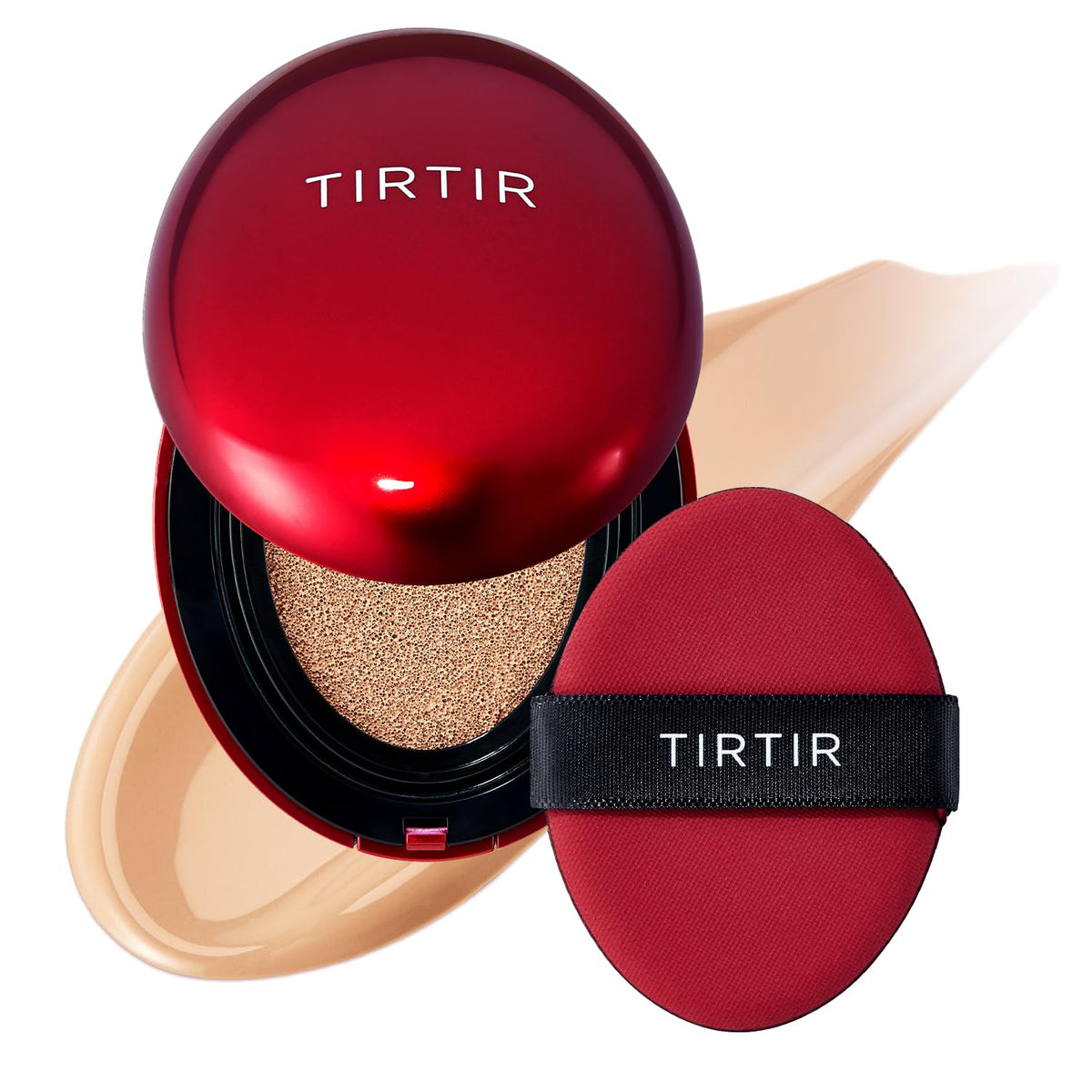 [*Mini Size*] TIRTIR Mask Fit Red Cushion Foundation | Full coverage, Weightless, Skin fit, Satin Glow Finish, Korean Makeup BB Foundation, beauty, Tattoo cover up, Buildable (#23N Sand / 0.15 Fl Oz)