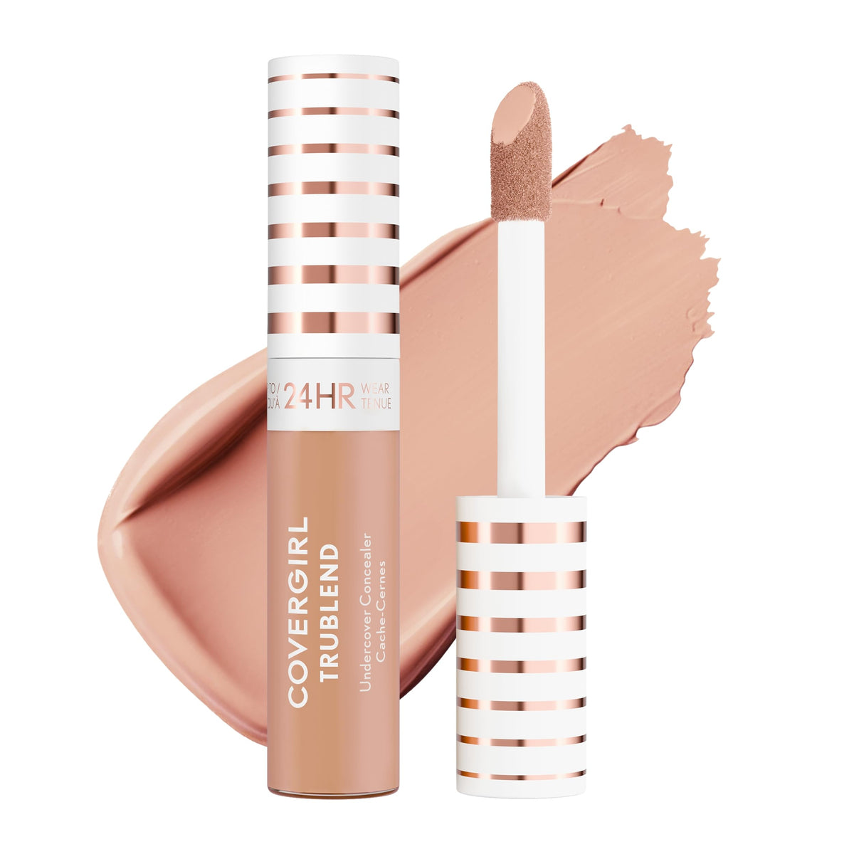 COVERGIRL TruBlend Undercover Concealer, Buildable, Full Coverage, 24-Hour Wear, Matte Finish - L400 Classic Ivory (Packaging May Vary)