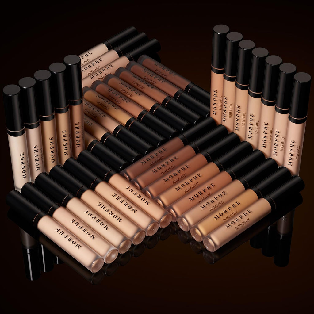 Morphe Filter Effect Soft Radiance Concealer - Buildable Coverage Liquid Concealer Face Makeup with Hyaluronic Acid & Pomegranate Extract & a Natural Radiant Finish - Light 2 (Cool) (0.12 fl oz)