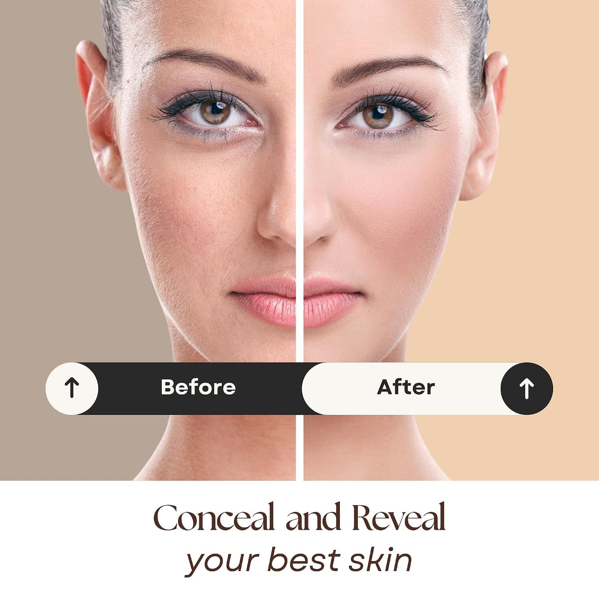 Lure Minerals Mineral Foundation Loose Powder - 8g, Mineral Makeup Face Powder Foundation (Beige Medium - Luminous)