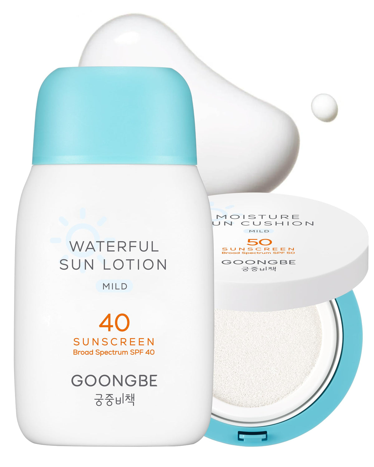 GOONGBE Baby Mineral Sunscreen Cushion – Broad Spectrum SPF 50 with Non-Nano Zinc Oxide – Mess-Free Tap-On Compact with UV Indicator & Built-In Puff – Vegan, Oxybenzone-Free14g (0.49 oz)