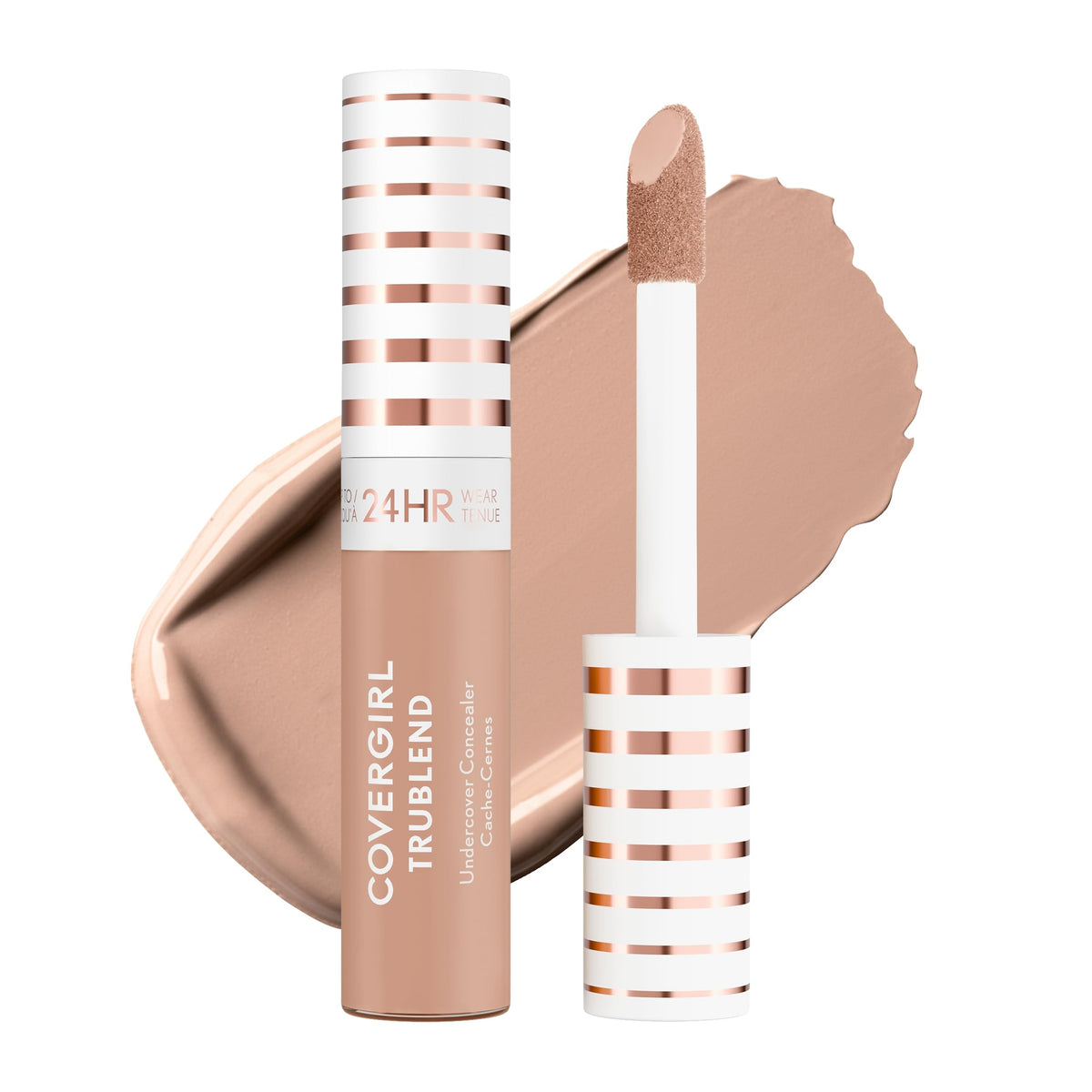 COVERGIRL TruBlend Undercover Concealer, Buildable, Full Coverage, 24-Hour Wear, Matte Finish - L400 Classic Ivory (Packaging May Vary)